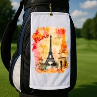 Vintage Paris Eiffel Tower Golf Towel