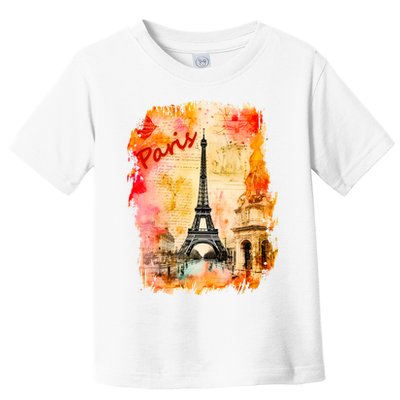 Vintage Paris Eiffel Tower Toddler T-Shirt