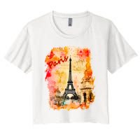 Vintage Paris Eiffel Tower Crop Top