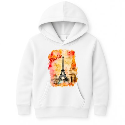 Vintage Paris Eiffel Tower Kids Hoodie