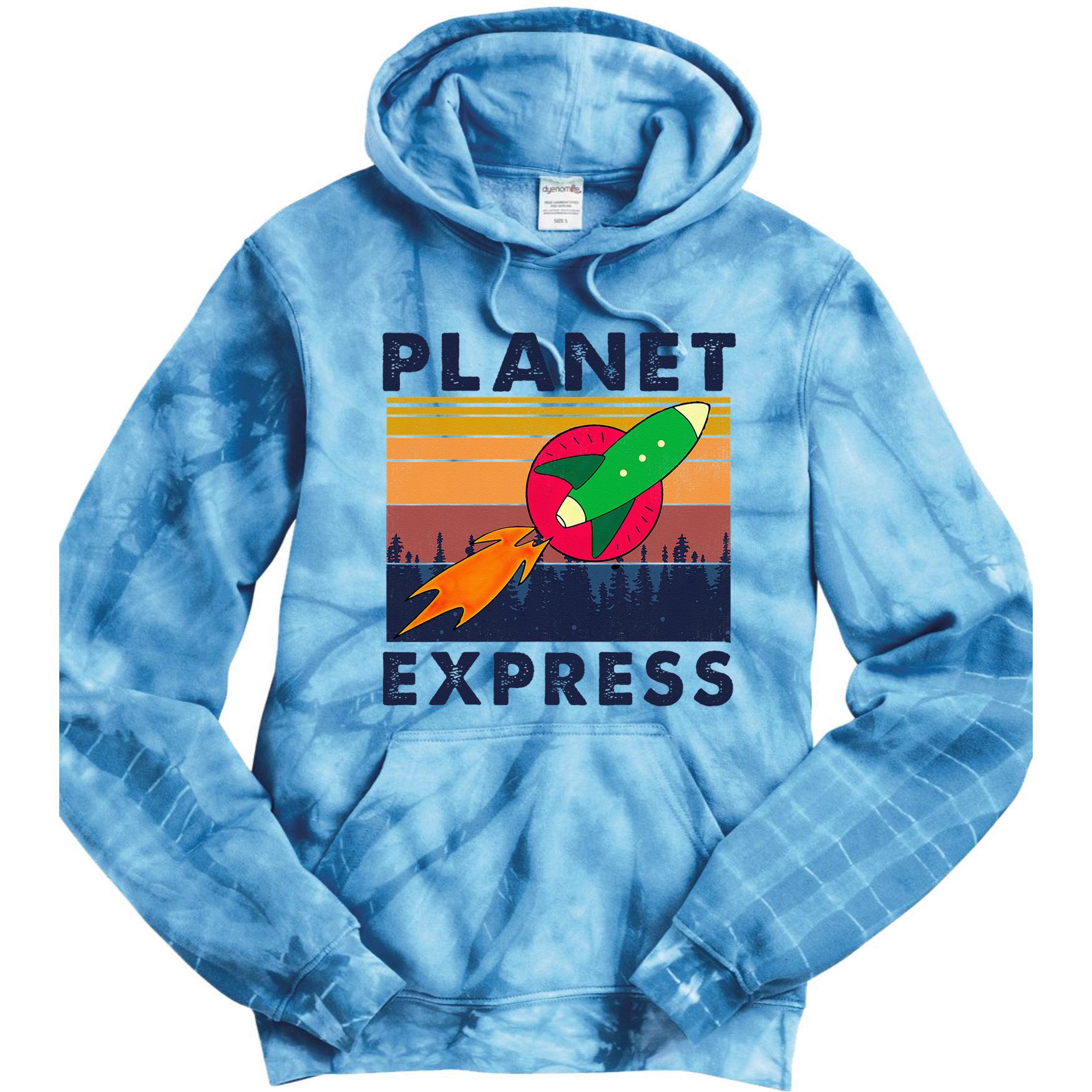 Vintage Planet Express Costume Tie Dye Hoodie