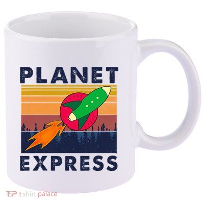 Vintage Planet Express Costume 11oz C Handle Ceramic Mug