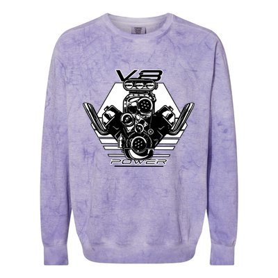 V8 Power Engine Colorblast Crewneck Sweatshirt