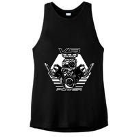 V8 Power Engine Ladies PosiCharge Tri-Blend Wicking Tank