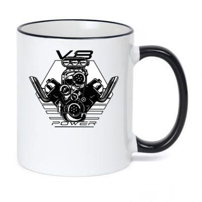 V8 Power Engine 11oz Black Color Changing Mug