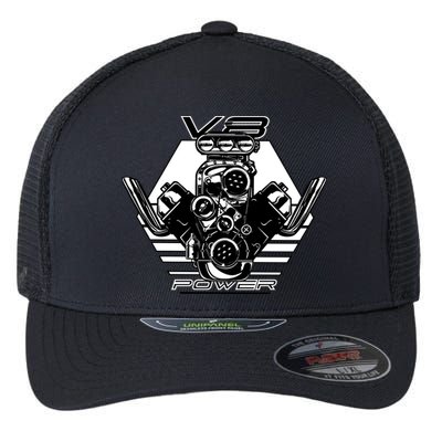 V8 Power Engine Flexfit Unipanel Trucker Cap