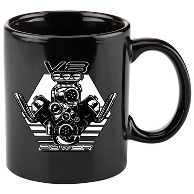 V8 Power Engine 11oz C Handle Ceramic Mug