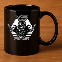 V8 Power Engine 11oz C Handle Ceramic Mug