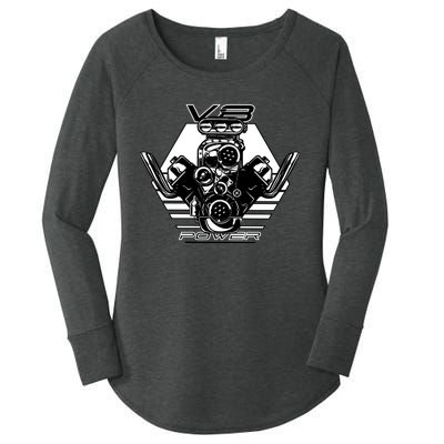 V8 Power Engine Women's Perfect Tri Tunic Long Sleeve Shirt