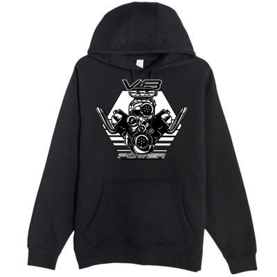 V8 Power Engine Premium Pullover Hoodie