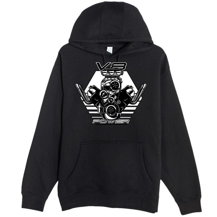 V8 Power Engine Premium Pullover Hoodie