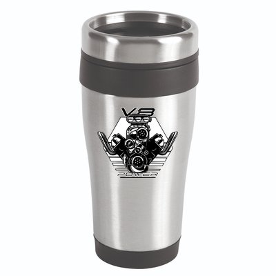V8 Power Engine 16oz Travel Tumbler