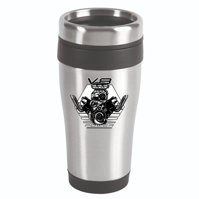 V8 Power Engine 16oz Travel Tumbler