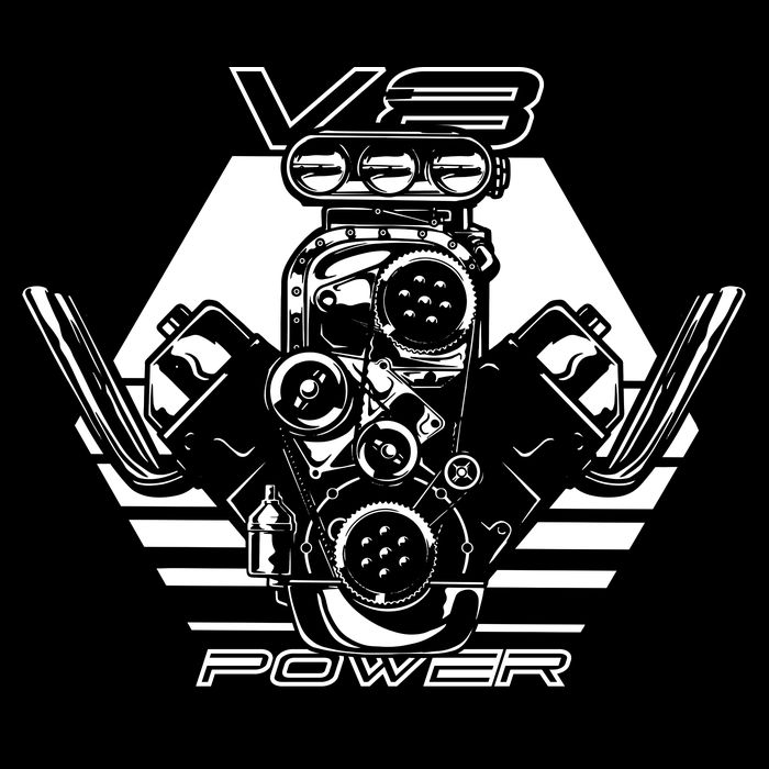 V8 Power Engine Mousepad