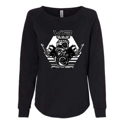 V8 Power Engine Womens California Wash Sweatshirt