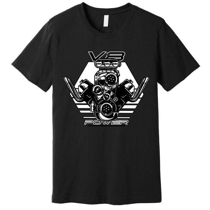 V8 Power Engine Premium T-Shirt