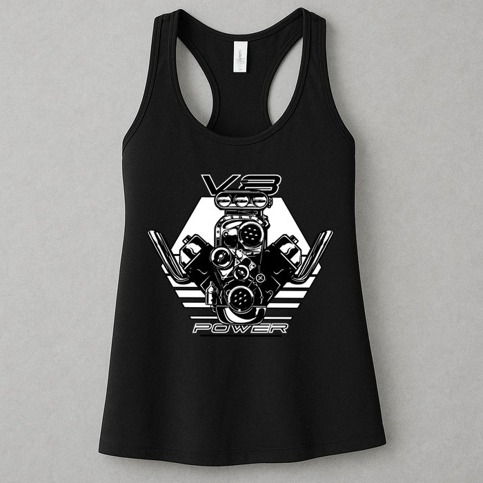 V8 Power Engine Womens Tank Top