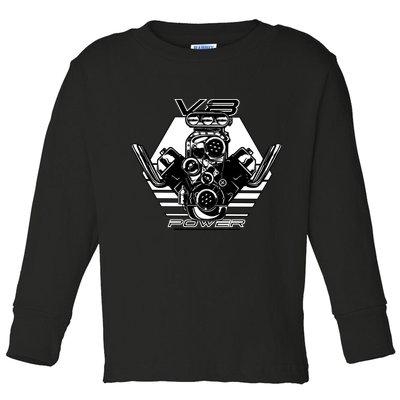 V8 Power Engine Toddler Long Sleeve Shirt