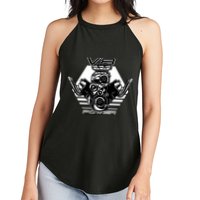 V8 Power Engine Women's Perfect Tri Rocker Tank