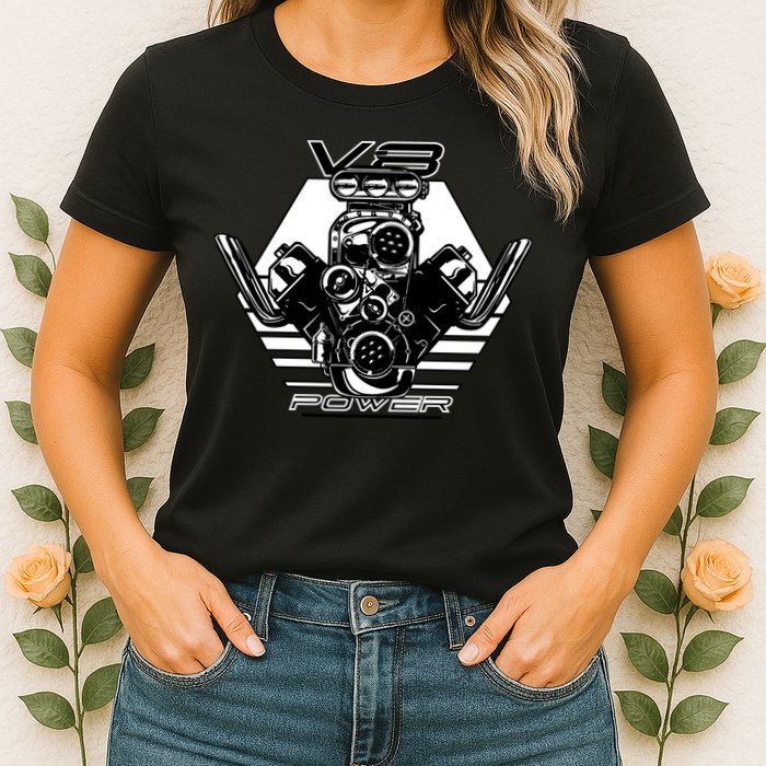 V8 Power Engine Womens T-Shirt