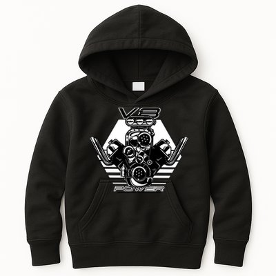 V8 Power Engine Kids Hoodie