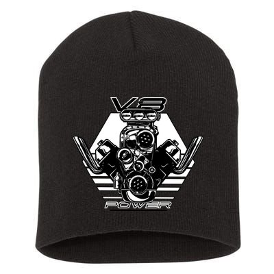 V8 Power Engine Short Acrylic Beanie