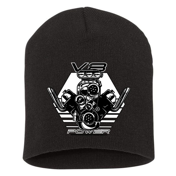 V8 Power Engine Short Acrylic Beanie