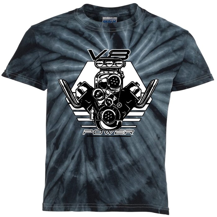 V8 Power Engine Kids Tie-Dye T-Shirt