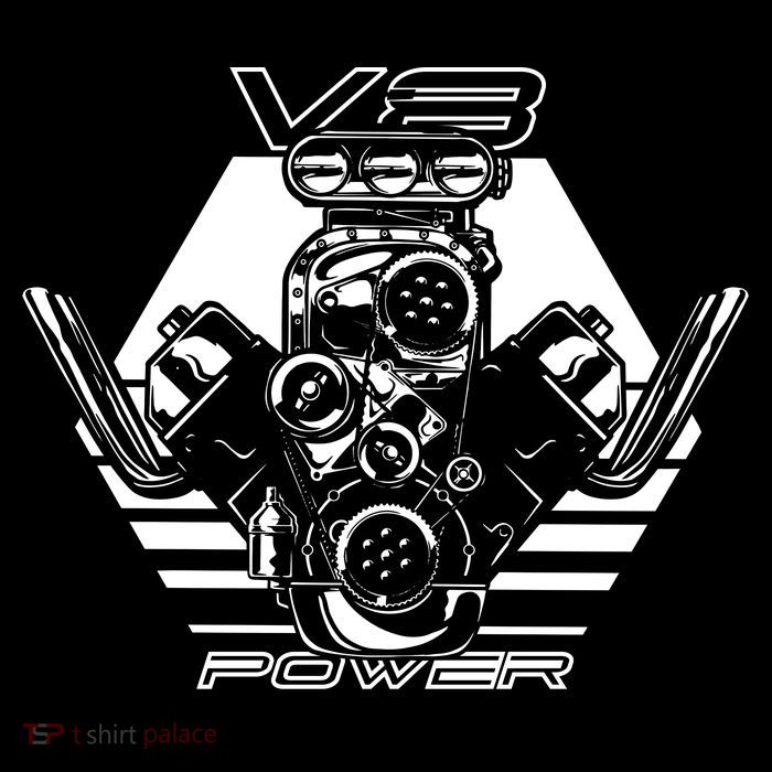 V8 Power Engine Zip Tote Bag