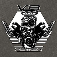 V8 Power Engine Cotton Canvas Backpack