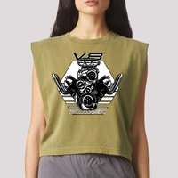 V8 Power Engine Garment-Dyed Women's Muscle Tee