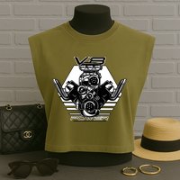 V8 Power Engine Garment-Dyed Women's Muscle Tee