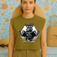 V8 Power Engine Garment-Dyed Women's Muscle Tee
