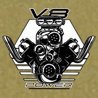 V8 Power Engine Garment-Dyed Women's Muscle Tee