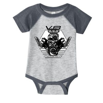 V8 Power Engine Infant Baby Jersey Bodysuit