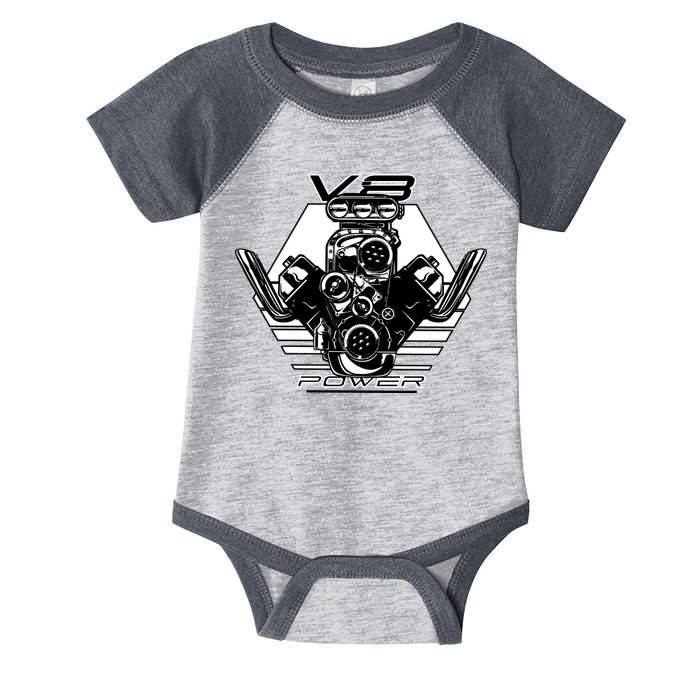 V8 Power Engine Infant Baby Jersey Bodysuit