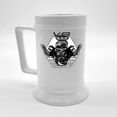 V8 Power Engine Beer Stein