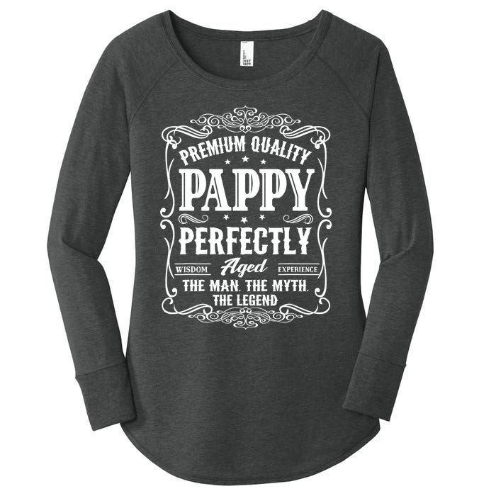 Vintage Pappy Fathers Day Grandpa Gift For  Women's Perfect Tri Tunic Long Sleeve Shirt