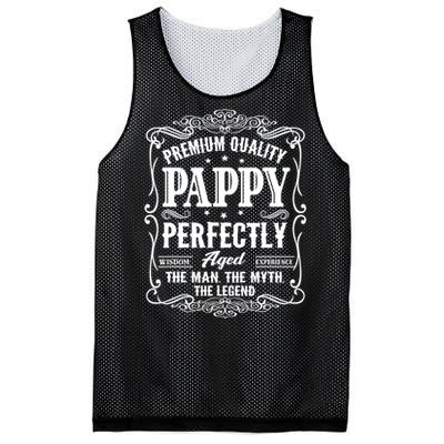 Vintage Pappy Fathers Day Grandpa Gift For  Mesh Reversible Basketball Jersey Tank