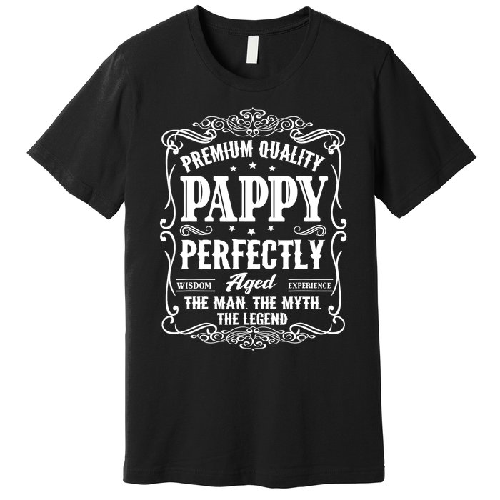 Vintage Pappy Fathers Day Grandpa Gift For  Premium T-Shirt