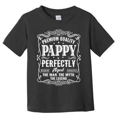 Vintage Pappy Fathers Day Grandpa Gift For  Toddler T-Shirt