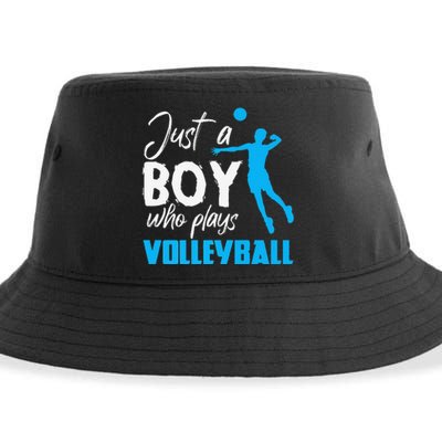 Volleyball Player funny Just A  Who Plays Volleyball Sustainable Bucket Hat