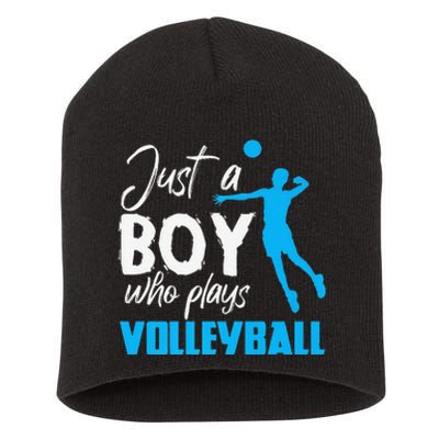 Volleyball Player funny Just A  Who Plays Volleyball Short Acrylic Beanie