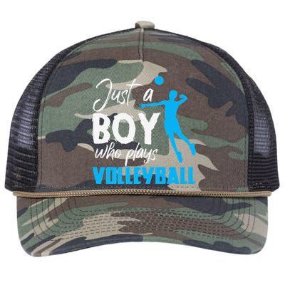 Volleyball Player funny Just A  Who Plays Volleyball Retro Rope Trucker Hat Cap