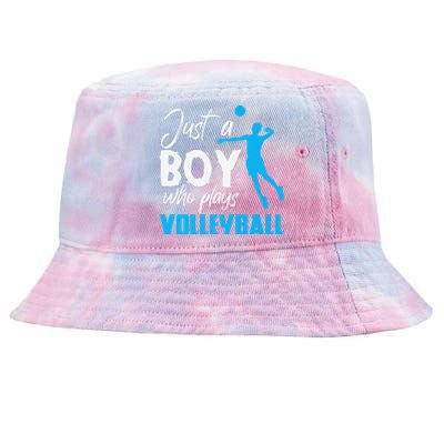 Volleyball Player funny Just A  Who Plays Volleyball Tie-Dyed Bucket Hat