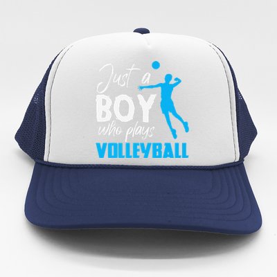 Volleyball Player funny Just A  Who Plays Volleyball Trucker Hat