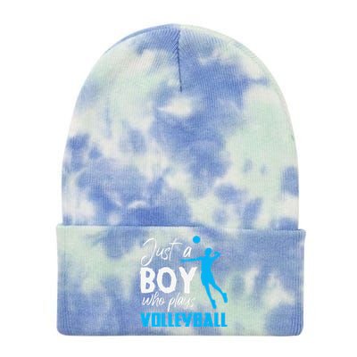 Volleyball Player funny Just A  Who Plays Volleyball Tie Dye 12in Knit Beanie