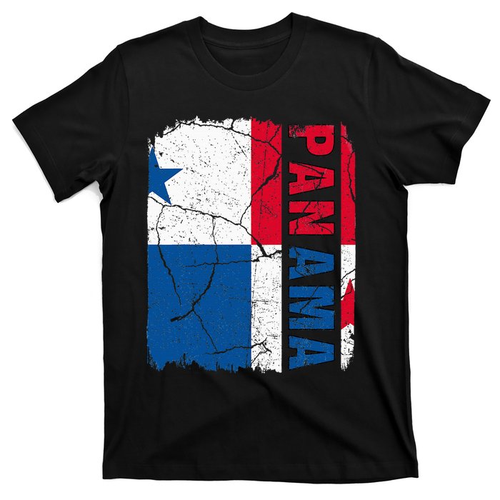 Vintage Panamanian Flag Panama Pride Roots Heritage Gift T-Shirt