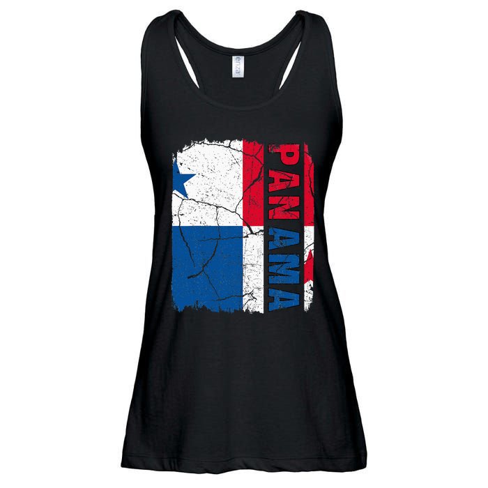 Vintage Panamanian Flag Panama Pride Roots Heritage Gift Ladies Essential Flowy Tank