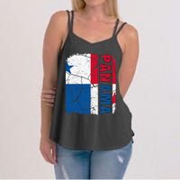 Vintage Panamanian Flag Panama Pride Roots Heritage Gift Women's Strappy Tank